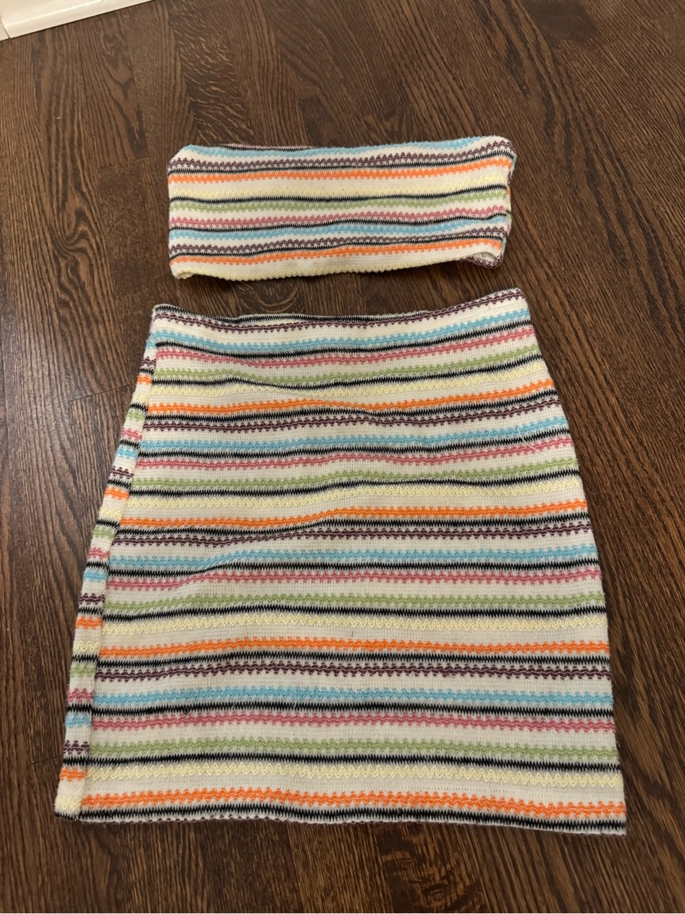 Princess Polly Striped Knit Set — Black, White, Yellow